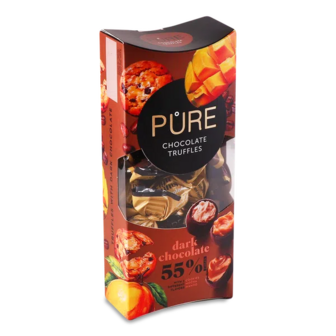 Цукерки Pure Chocolate трюфелі з чорного шоколаду асорті (108г)