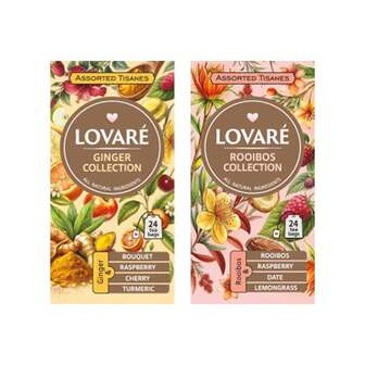 ЧАЙ (24 Ф/П *1,5 Г) LOVARE ТРАВ'ЯНИЙ АСОРТІ ROOIBOS GINGERCOLLECTION РОЙБУШ-ЛЕМОНГРАСС/ІМБИР К/У 