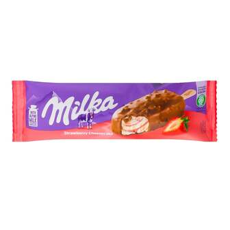 Морозиво 67 г Milka зі смаком полуничного чізкейку ескімо п/ет 