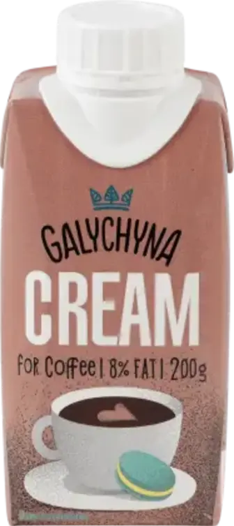 Вершки Галичина До кави 8% 200 г