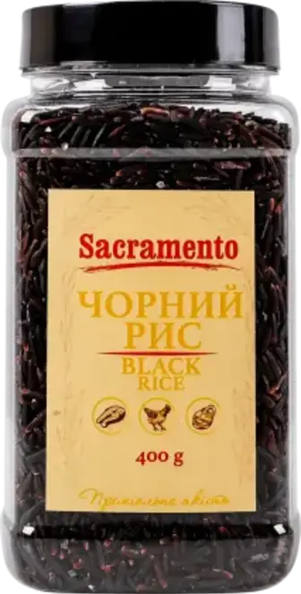 Рис Sacramento Лущений чорний 400 г