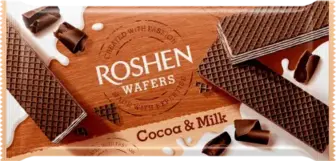 Вафлі Roshen Wafers какао-молоко 216 г