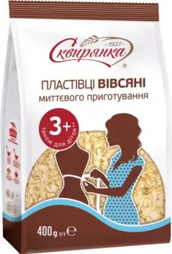 Пластівці вівсяні Сквирянка миттєвого приготування 400 г