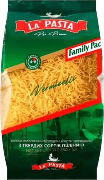 Макаронні вироби La Pasta Per Primi Вермішель 400 г