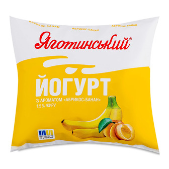 Йогурт Яготинський Абрикос-банан 1.5% 400 г (4823005213079)