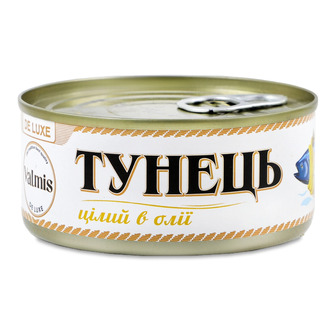 Тунець Valmis De luxe цілий в олії 150 г (8855301217914)