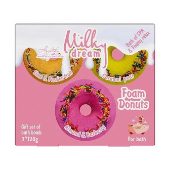 Подарунковий набір бомбочок для ванн Milky Dream Donuts 120 г 3 шт (4820205304392)