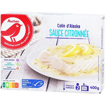 Риба у вершково-лимонному соусі заморожена Auchan 400г