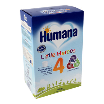 Суміш молочна Humana Little heroes №4 суха для дітей від 18-ти місяців 500 г (4251099602606)