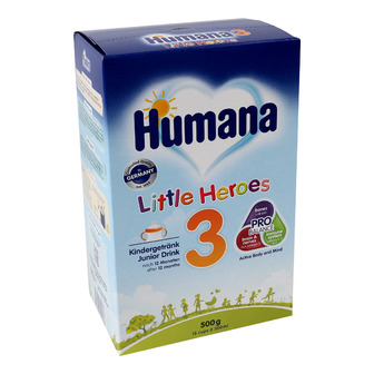 Суміш молочна Humana Little heroes №3 суха для дітей від 12-ти місяців 500 г (4251099602583)