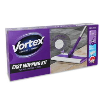 Набір Vortex швабра + серветки для підмітання сухі 5 шт.