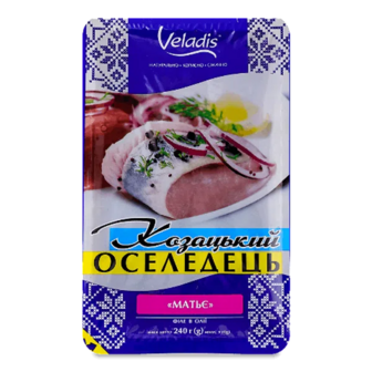 Оселедець Veladis Козацький матьє філе в олії (240г)