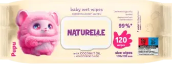 Серветки вологі Naturelle Дитячі з кокосовою олією 120 шт