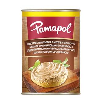 Паштет 390 г Pamapol з м’ясом курки з/б 