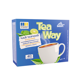 Чай (40 ф/п х 1,5 г) Розумний вибір Tea Way чорний з бергамотом байховий дрібний фасований к/уп 