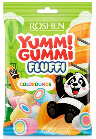 Цукерки Roshen Yumm! Gummi Fluffi Colorounds 65г