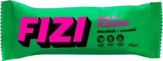 Батончик Fizi Hazelnut and caramel без цукру у шоколадній глазурі 45 г