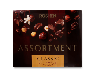 Цукерки Roshen Assortment classic чорний шоколад (154г)