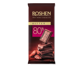 Шоколад чорний Roshen Brut 80% (85г)