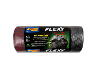 Пакети для сміття «Фрекен Бок» Flexy з затяжками 60 л (10шт)