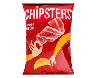 Чипси Chipster's картопляні зі смаком бекону (100г)