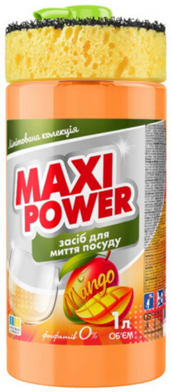 Засіб Maxi Power для миття посуду з ароматом манго1л