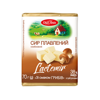 Сир плавлений 70 г Своя лінія зі смаком грибів 38% фольга 