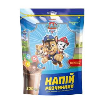 Напій 300г Своя Лінія Paw Patrol швидкорозчинний з какао, збагач. вітамінами та кальцієм м/уп Польща 