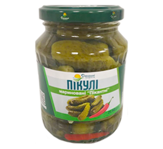 Огірки Домашні продукти пікулі Пікантні марин.340г