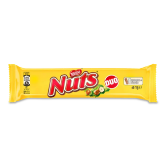 Цукерки Nuts Duo з цілими лісовими горіхами (2*30г)