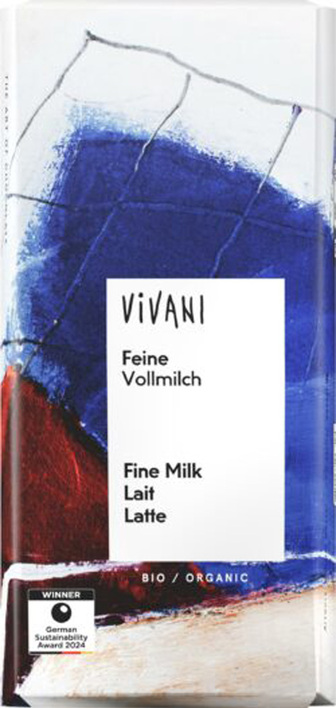 Шоколад Vivani молочний органічний 80г
