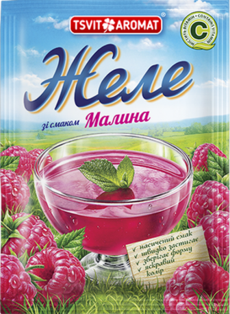 Желе ЦВЕТАРОМАТ зі смаком Малина 90г