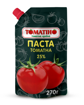Паста ТОМАТІНО томатна 25% в/г дой/пак 270г