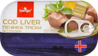 Печінка BANGA тріски натуральна з/б ключ 115г
