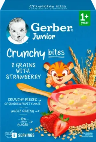 Каша молочна Gerber мультизлакова з пластівцями та полуницею 240 г