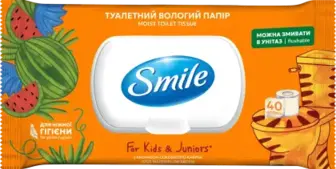 Вологий туалетний папір Smile для дітей 40 шт