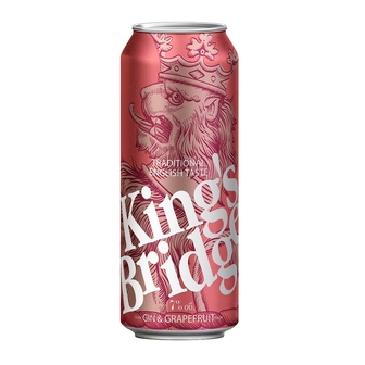 Нaпій 0,5 л Kings Bridge Джин Гpeйпфpут слaбoaлкoгoльний сильнoгaзoвaний 7% 