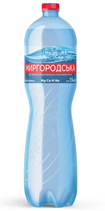 Вода мінеральна Миргородська сильногазована 1.5 л (4820000430012)