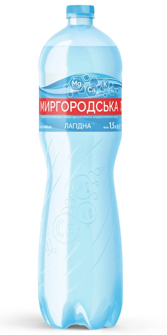 Вода мінеральна Миргородська слабогазована 1.5 л (4820000430975)