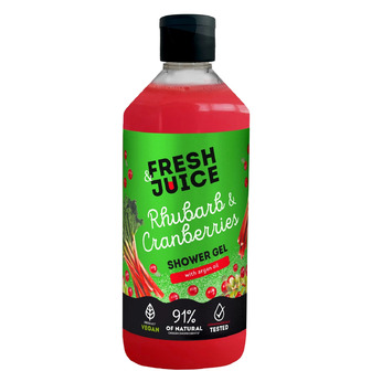 Гель для душу Fresh Juice Ревень та журавлина 473 мл (4820168435287)