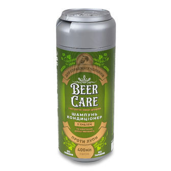 Шампунь-кондиціонер Beer Care Проти лупи з екстрактом пивних дріжджів хмелем та ментолом для всіх типів волосся 2в1 400 мл (4820164641965)