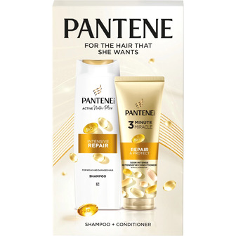 Подарунковий набір по догляду за волоссям Pantene Pro-V Інтенсивне відновлення Шампунь 400 мл + Бальзам-ополіскувач 220 мл (8006530042369)