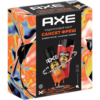 Подарунковий набір Axe Сансет Фреш Дезодорант аерозоль 150 мл + Гель для душу та шампунь 250 мл (8720633015685)