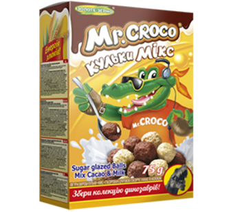 Кульки Mr.Croco Мікс какао з молоком 75г