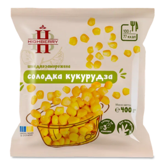 Кукурудза Highberry солодка швидкозаморожена (400г)