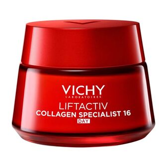 Денний антивіковий крем Vichy Ліфтактив Колаген Спеціаліст 16 з ко-бондинг технологією для корекції 16 ознак старіння шкіри обличчя 50 мл