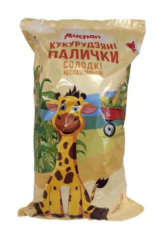 Палички кукурудзяні Auchan солодкі неглазуровані 450 г (4823090136314)