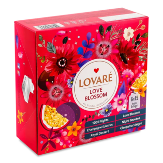 Набір чаю Lovare Love Blossom 6видів*15шт