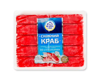Палички крабові Водний світ Сніжний краб охолоджені (250г)