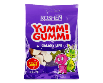 Цукерки Roshen Yummi Gummi Galaxy Life желейні (70г)